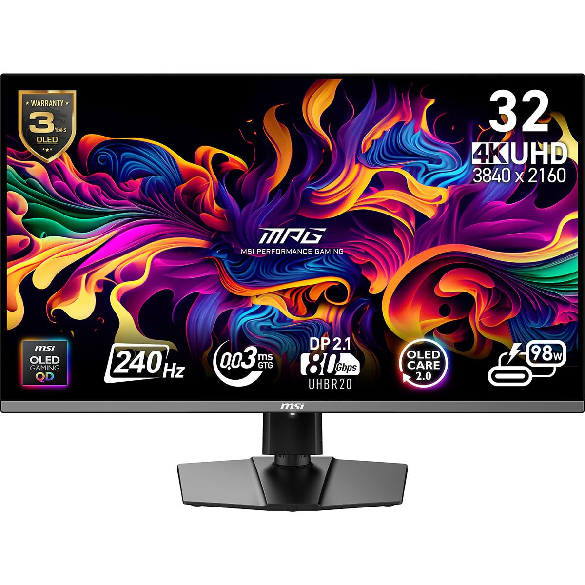 مانیتور کامپیوتر MSI MPG 322URX QD-OLED 32 اینچی UHD 240Hz - خرید آنلاین با  تخفیف