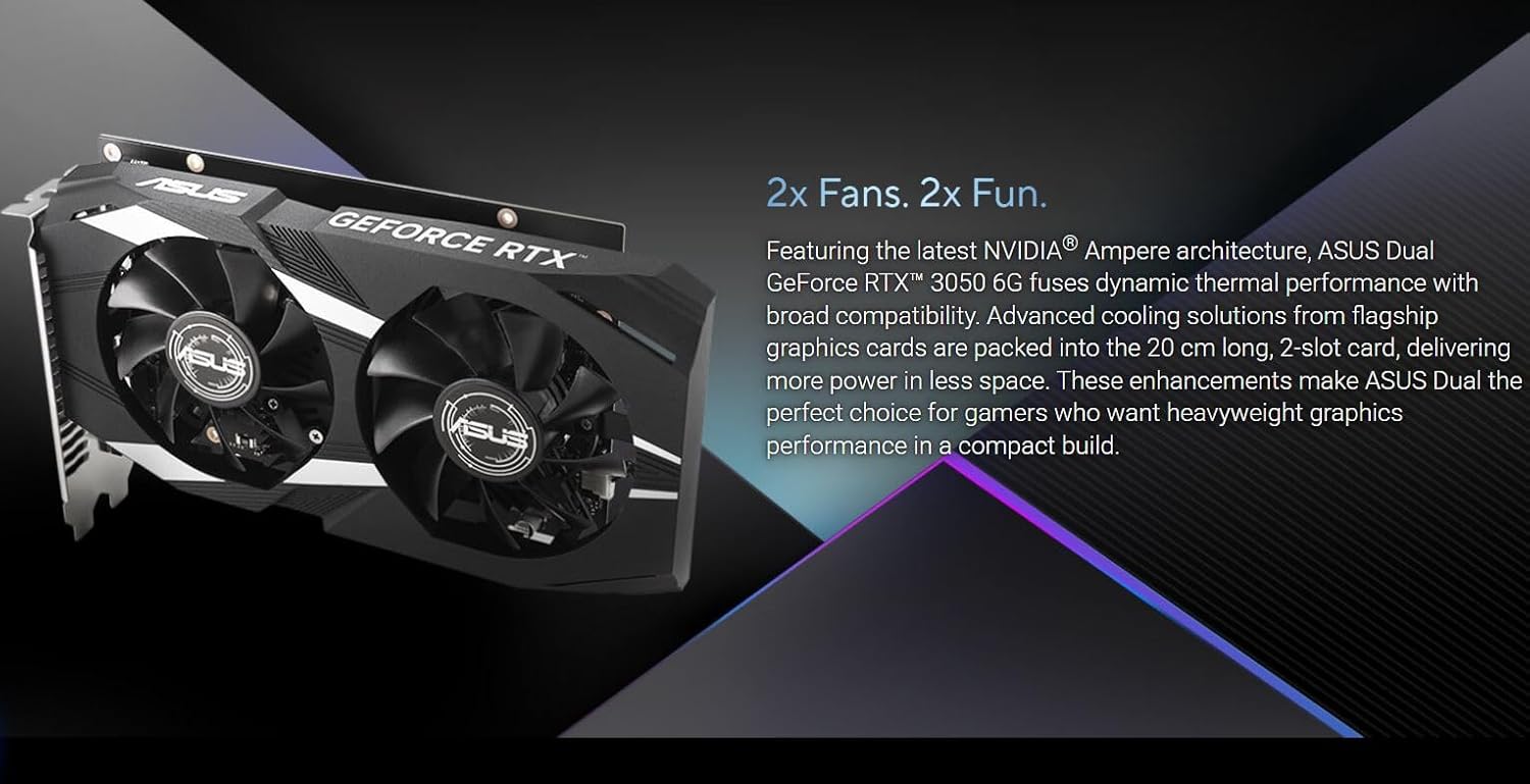 ASUS Dual NVIDIA GeForce RTX 3050 6GB OC - PCIe 4.0 | بازی، HDMI 2.1 ...